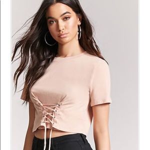 Corset waist tee